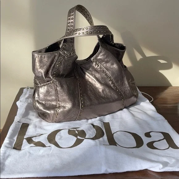 KOOBA metallic silver studded Marcelle hobo bag - Picture 5 of 14